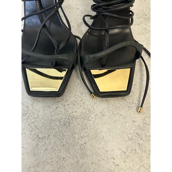 NWT SCHUTZ VIKKI BLACK STRAPPY HEEL Women’s Size 10 - Picture 6 of 11